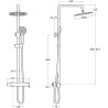 Columna ducha vega plus round regulable cromo stock -