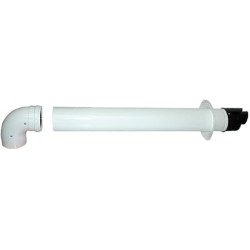 Tubo coaxial ø80/125 c/ terminal de descarga horizontal