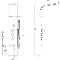 Columna roca hidromasaje evolution stock - Saneamientos Pereda