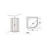 Compra Mampara roca victoria plus mr 75 (71.5-74) plata brillo