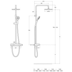 Columna ducha index-t switch roca stock - Saneamientos Pereda
