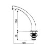 Caño presto lavabo p/repisa giratorio r.30202 - Saneamientos