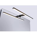Aplique leo 40cm negro 8w luz interruptor touch stock