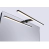 Aplique leo 40cm negro 8w luz interruptor touch stock -