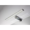 Aplique leo 40cm cromo 8w luz interruptor touch stock