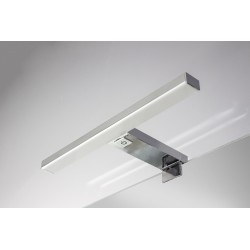 Aplique leo 40cm cromo 8w luz interruptor touch stock