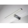 Aplique leo 40cm cromo 8w luz interruptor touch stock -
