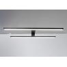 Aplique leo 40cm negro 8w luz interruptor touch stock -