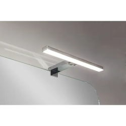 Aplique leo 40cm cromo 8w luz interruptor touch stock -