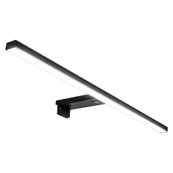 Aplique leo 40cm negro 8w luz interruptor touch stock -