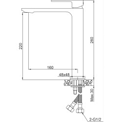 Compra Bold lavabo alto cromo stock en Saneamientos Pereda.