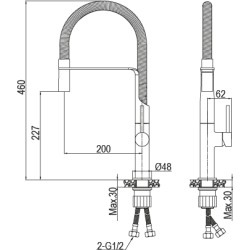 Compra Cook fregadero caño flexible cromo stock en Saneamientos