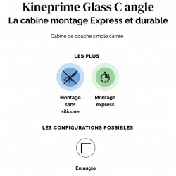 Compra Cabina de ducha kinedo kineprime glass 80x80 corredera