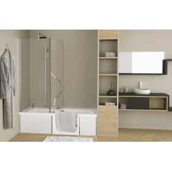 Bañera con puerta y mampara kinedo duo classic