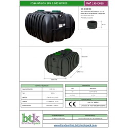 Compra Fosa séptica fs 185 5000 en Saneamientos Pereda.