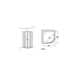 Compra Mampara roca victoria plus mr 80 (r50) (76.5-79) plata