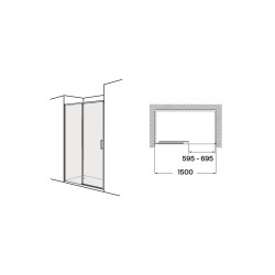 Compra Mampara roca ura l2-e 1500x2000 (142.1-152) plata brillo