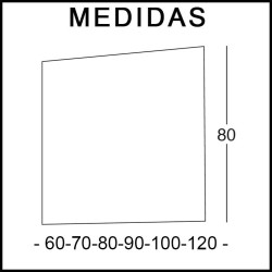 Compra Espejo basico luna lisa 90x80 stock en Saneamientos