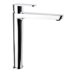 Grifo de lavabo alexia alto cromo apertura frio