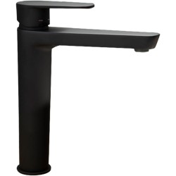 Grifo de lavabo alexia alto negro apertura frio