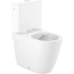 Taza roca compacta rimless ona blanco stock