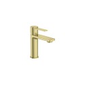 Targa lavabo cuerpo liso oro cepillado