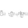 Compra Taza roca compacta suspendida rimless ona blanco stock