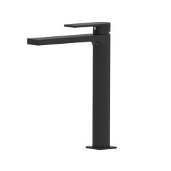 Alpha lavabo alto negro stock