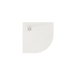 Plato terran angular(semicircular) textura grava r55 80x80 blanco stock