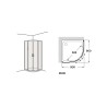 Compra Mampara roca victoria plus mr 90 (r50) (86.5-89) plata