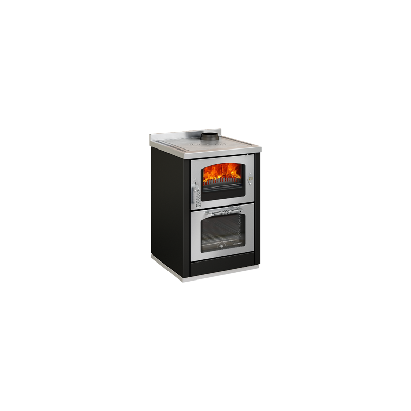 Compra Cocina de leña con horno de 5,5 kw inox serie domino