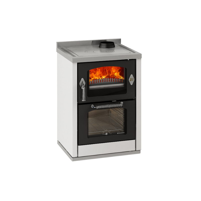 Compra Cocina de leña con horno de 5,5 kw negra serie domino