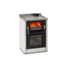 Compra Cocina de leña con horno de 5,5 kw negra serie domino