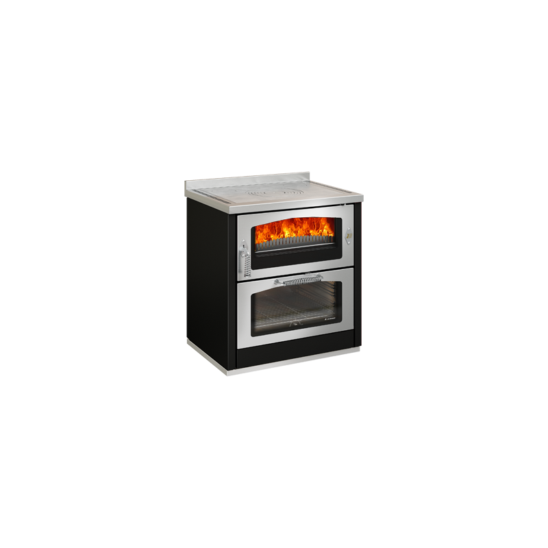 Compra Cocina de leña con horno de 7,5 kw inox serie domino