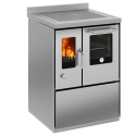Cocina de leña con horno inox serie eco modelo e60f de 5 kw.
