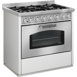 Cocina de gas modelo gd9 con maxi horno eléctrico estático inox.
