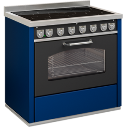 Cocina de gas modelo gd9 con maxi horno eléctrico estático negro.