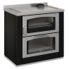 Compra Cocina de leña con horno de 9,5 kw inox serie domino