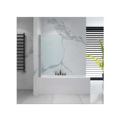 Mampara bañera modena  1 hoja 84 cm cromo vid tte  stock