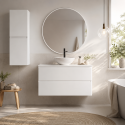 Mueble kalua 100x45 blanco mate 2 cj susp stock
