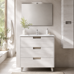 Compra Mueble hermes 90 3 cajones c/patas polar stock en