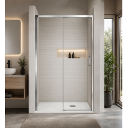 Compra Mampara roca ura l2-e 1200x2000 (112.1-122) plata brillo