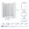 Compra Mampara roca ura l2-e 1500x2000 (142.1-152) plata brillo