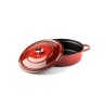 Cazuela alta de hierro fundido Hosse 24 cm roja