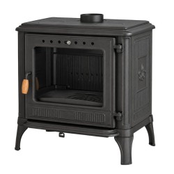 Estufa de leña de hierro fundido Thermozoff 8015 10,6 kW gris