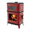 Estufa de leña con horno Thermozoff 8020 10,8 kW borgoña