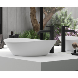 Urban flow lavabo alto negro stock