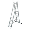 Escalera transformable aluminio 2x9 peldaños