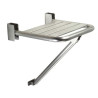 Asiento abatible inox apoyo pared satinado