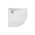 Plato terran angular(semicircular) textura pizarra r55 90x90 blanco